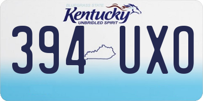 KY license plate 394UXO