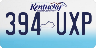 KY license plate 394UXP