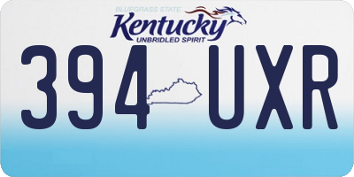 KY license plate 394UXR