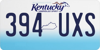 KY license plate 394UXS
