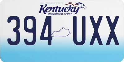 KY license plate 394UXX