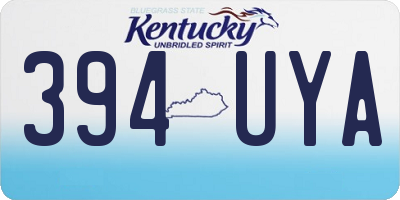 KY license plate 394UYA