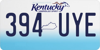 KY license plate 394UYE