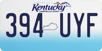 KY license plate 394UYF