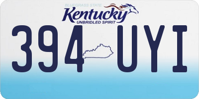 KY license plate 394UYI