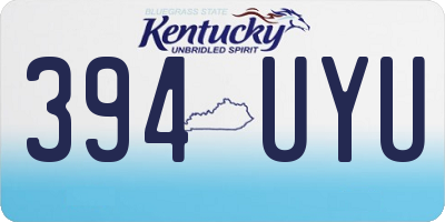 KY license plate 394UYU
