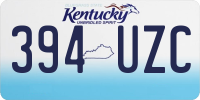 KY license plate 394UZC