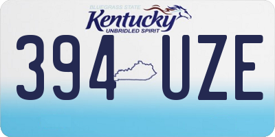 KY license plate 394UZE