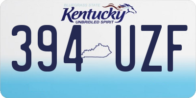 KY license plate 394UZF