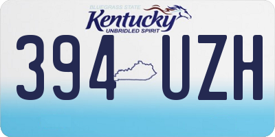 KY license plate 394UZH