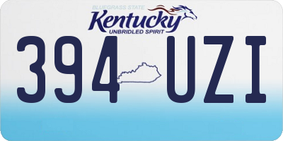 KY license plate 394UZI