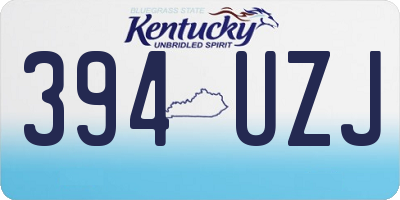 KY license plate 394UZJ