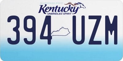 KY license plate 394UZM