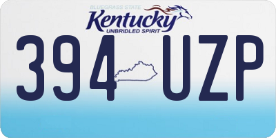 KY license plate 394UZP
