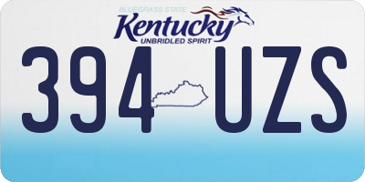 KY license plate 394UZS