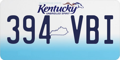 KY license plate 394VBI