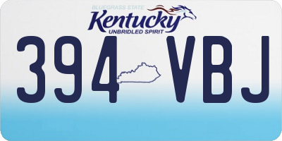 KY license plate 394VBJ