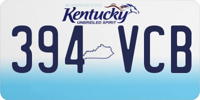 KY license plate 394VCB