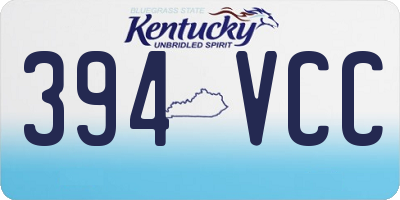 KY license plate 394VCC