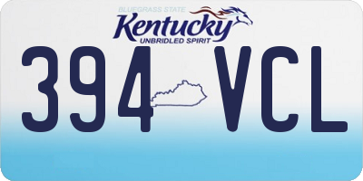 KY license plate 394VCL