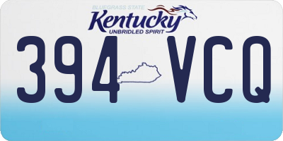 KY license plate 394VCQ