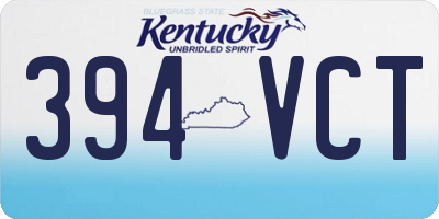 KY license plate 394VCT