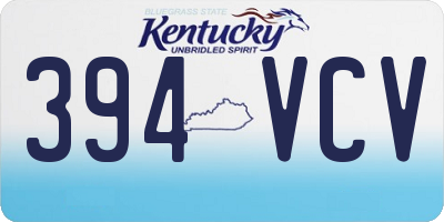 KY license plate 394VCV