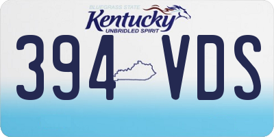KY license plate 394VDS