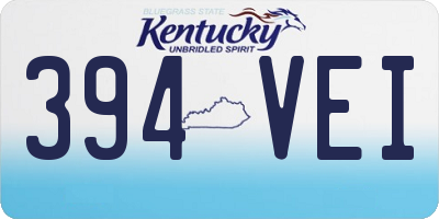 KY license plate 394VEI