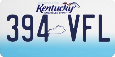 KY license plate 394VFL