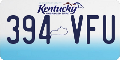 KY license plate 394VFU