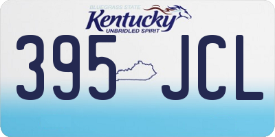 KY license plate 395JCL