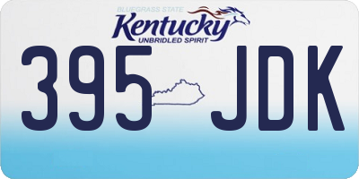 KY license plate 395JDK