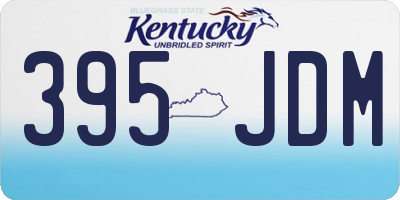 KY license plate 395JDM
