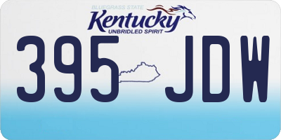 KY license plate 395JDW
