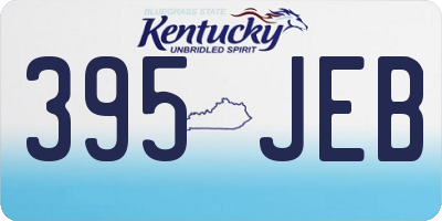 KY license plate 395JEB