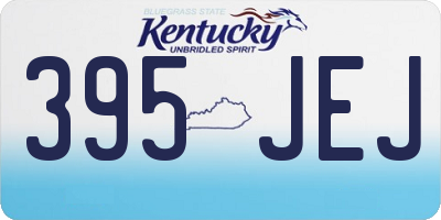 KY license plate 395JEJ