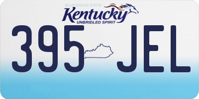 KY license plate 395JEL