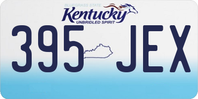KY license plate 395JEX