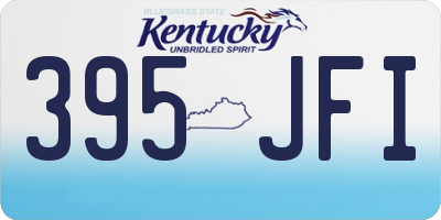 KY license plate 395JFI