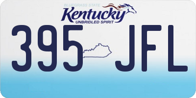 KY license plate 395JFL