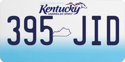 KY license plate 395JID