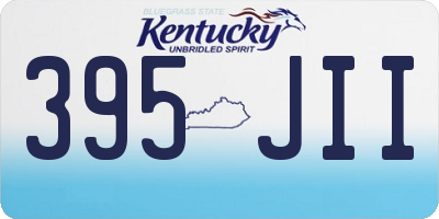 KY license plate 395JII