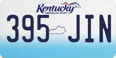 KY license plate 395JIN