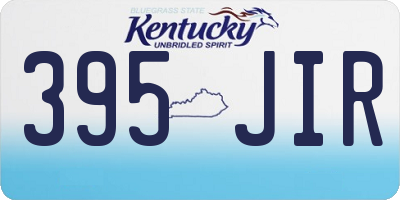 KY license plate 395JIR