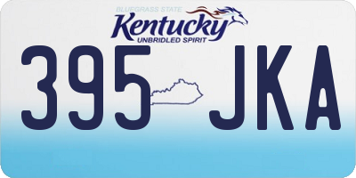 KY license plate 395JKA