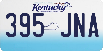 KY license plate 395JNA
