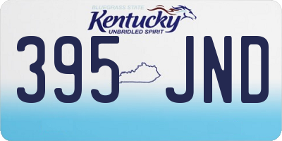 KY license plate 395JND