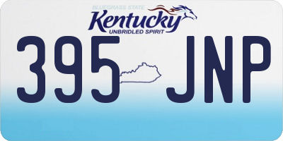 KY license plate 395JNP