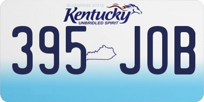 KY license plate 395JOB